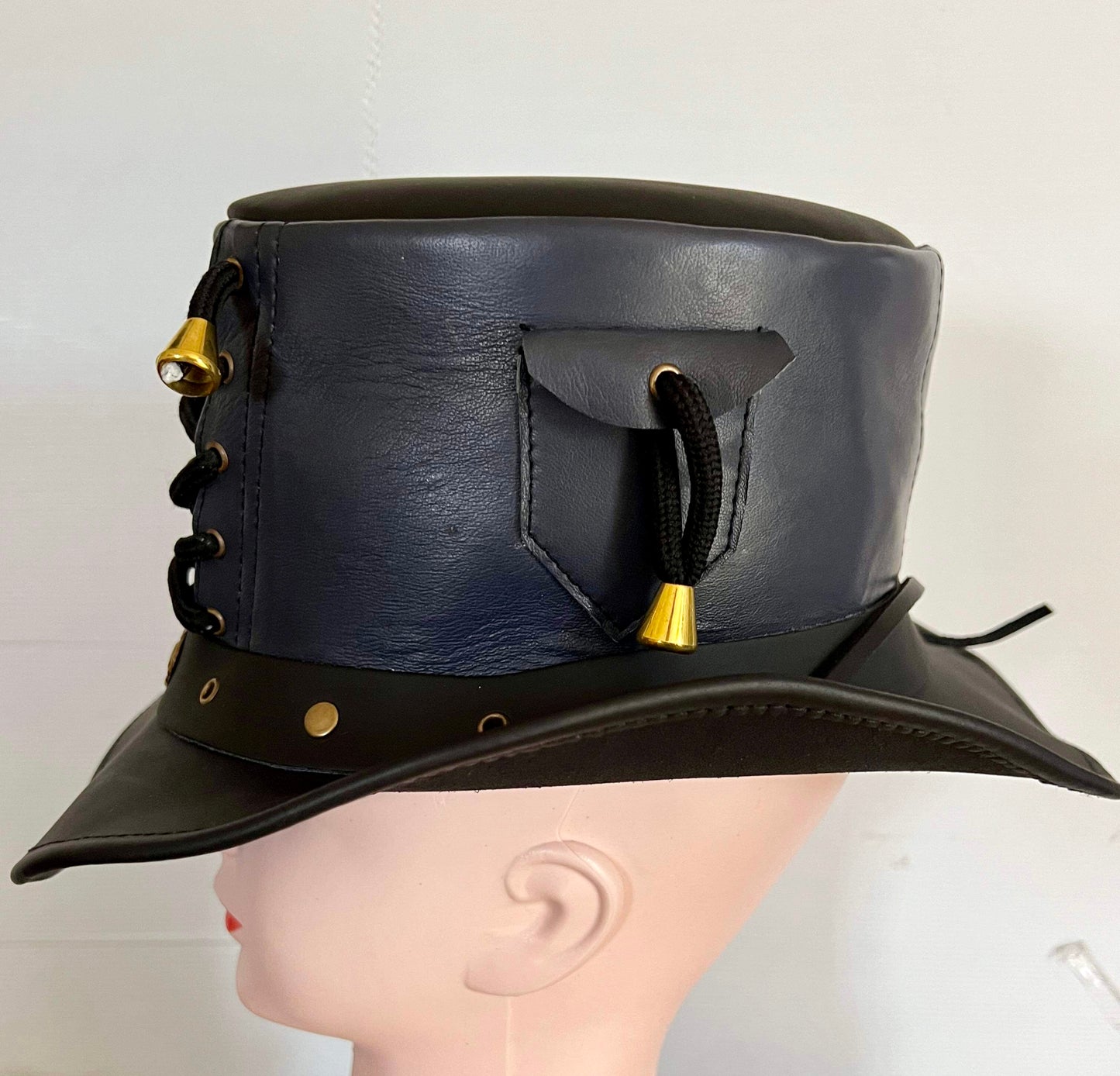 SteampunkHat (Black /Blue Colour) PAKI