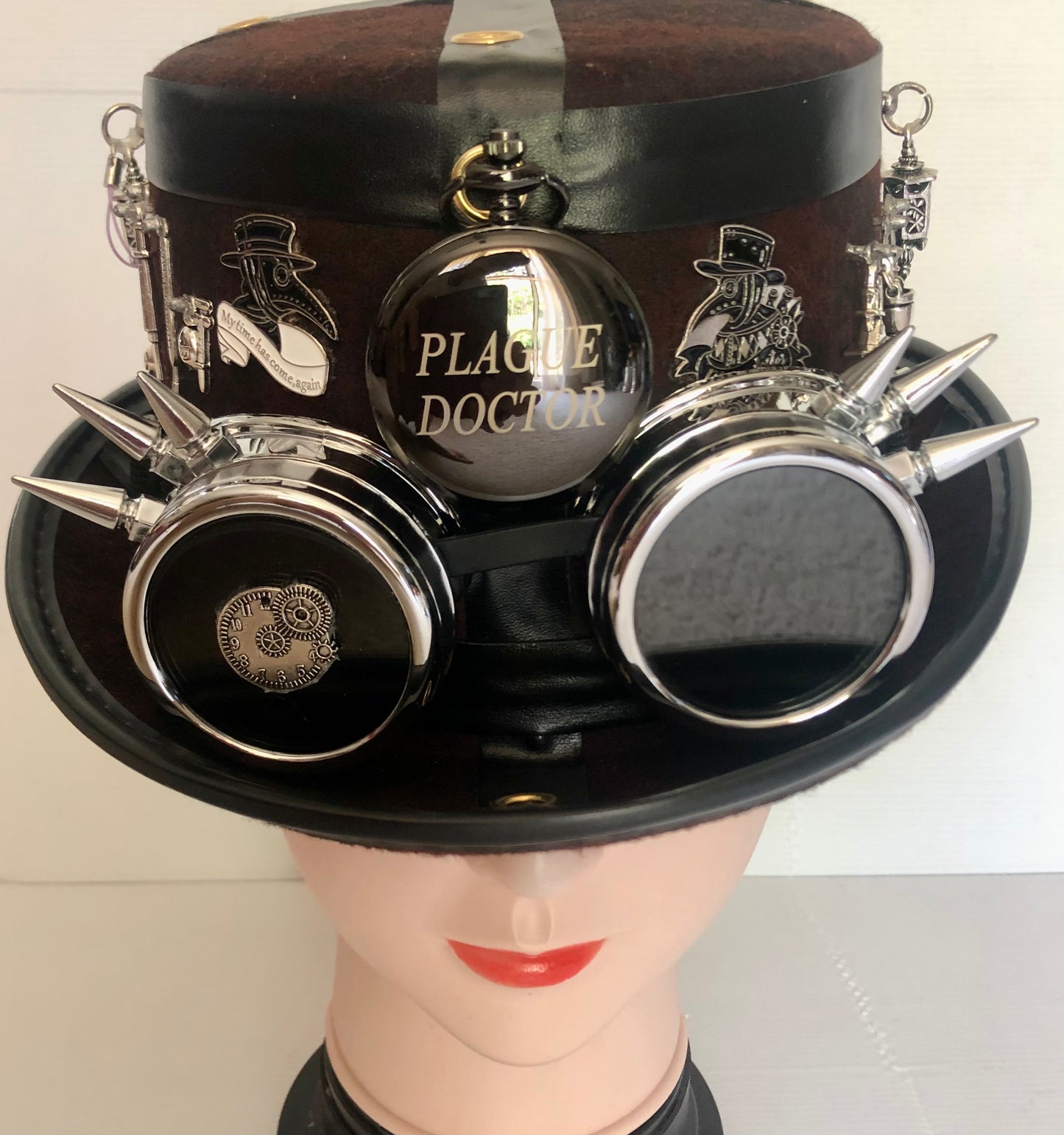 Steampunk Style Hat (Plague Dr Theme) with Goggles (Item # 414)