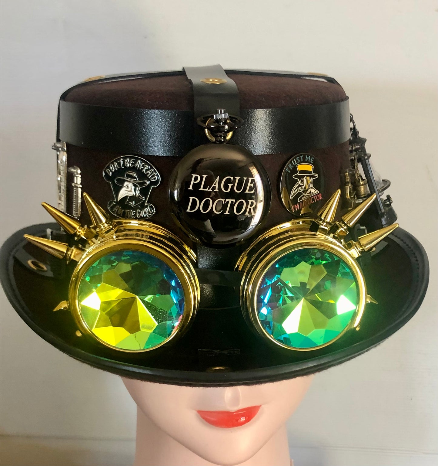 Steampunk Style Hat (Plaque Dr Theme) with Goggles (Item #410)