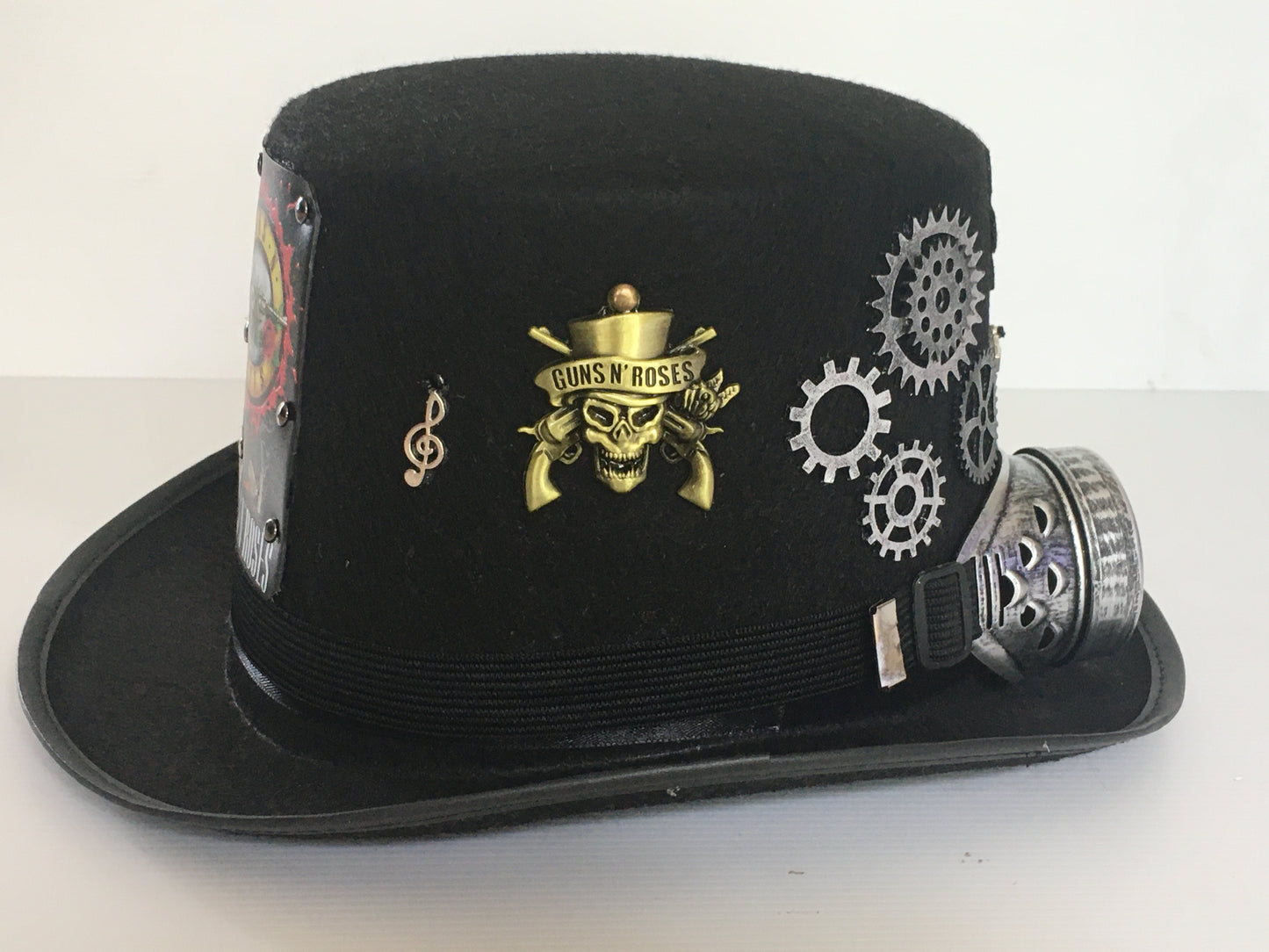 Steampunk Style Top Hat with "Guns N Roses "theme (Item #96)