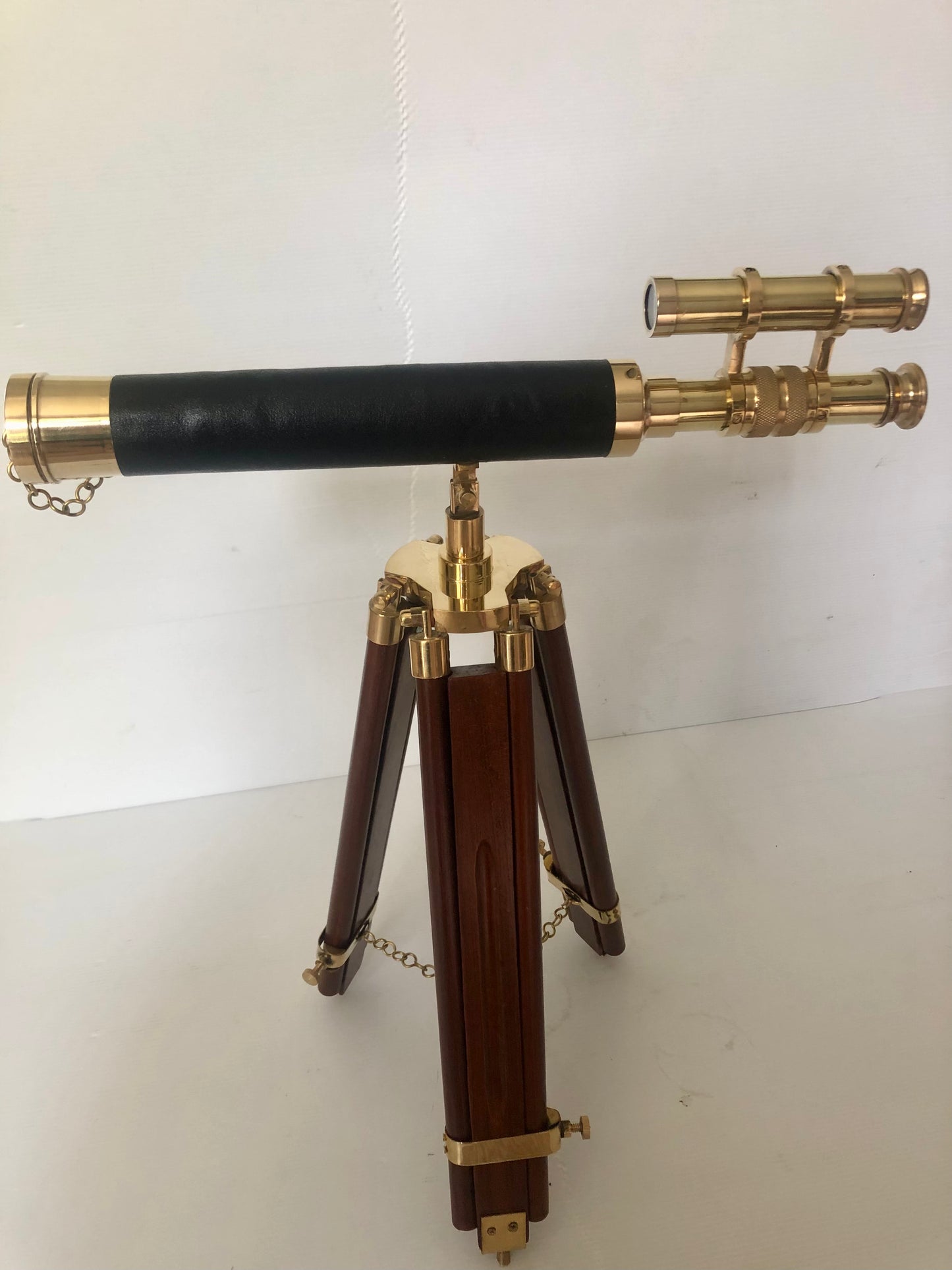 Nautical Telescope 18 "solid brass on wooden tripod