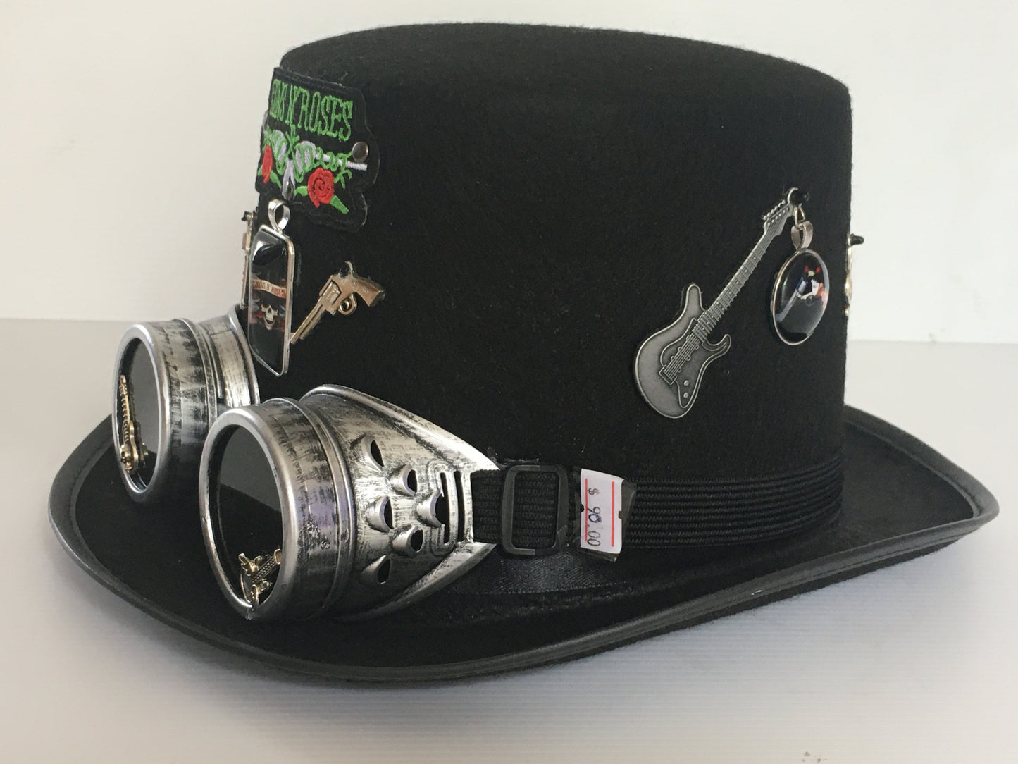 Steampunk Style Top Hat with "Guns N Roses "theme (Item #96)