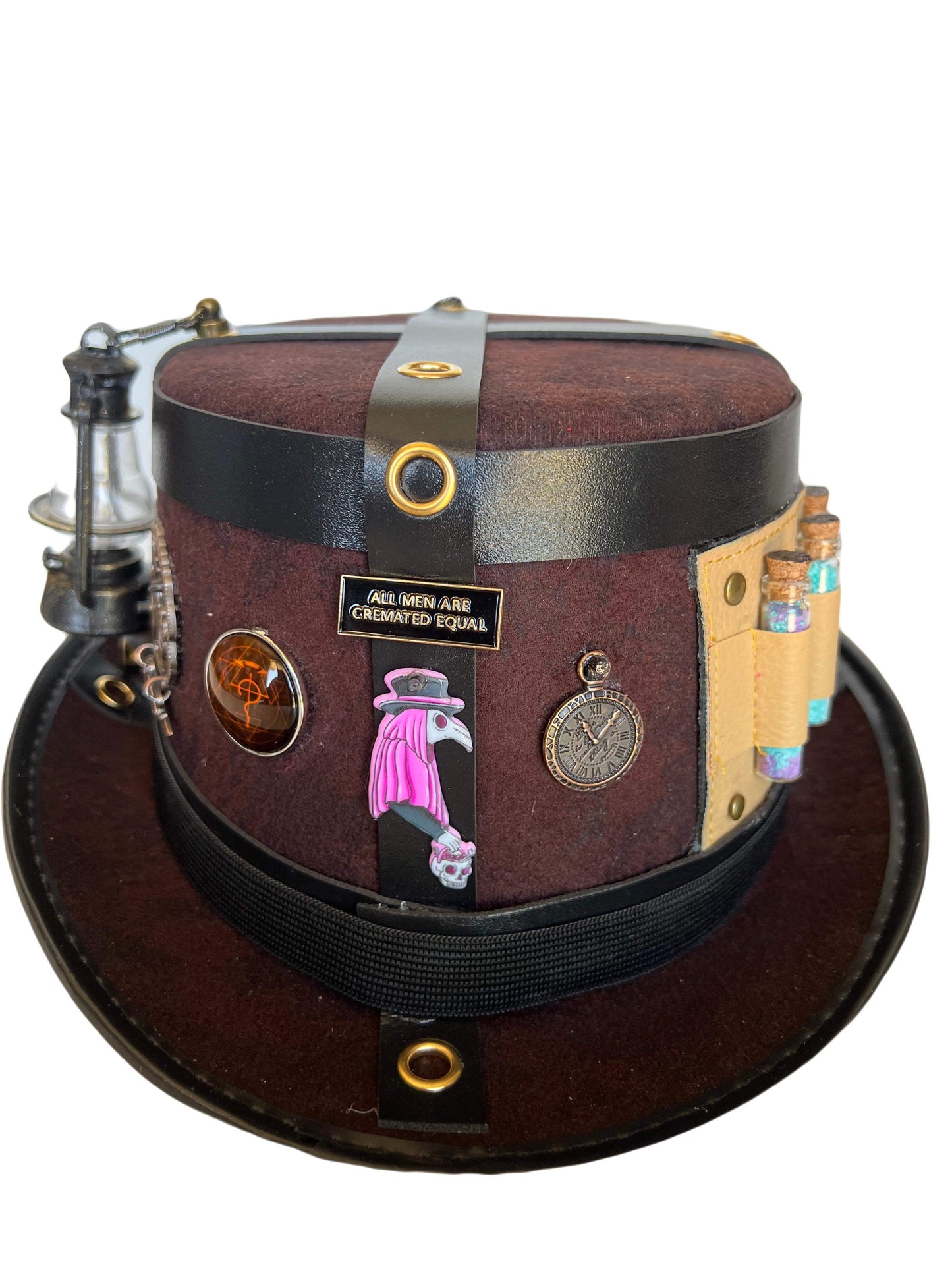 Plague Doctor Hat with kaleidoscopic steampunk goggles(Item #258)