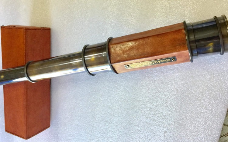 Nautical Telescope W Otway 24 "with leather box