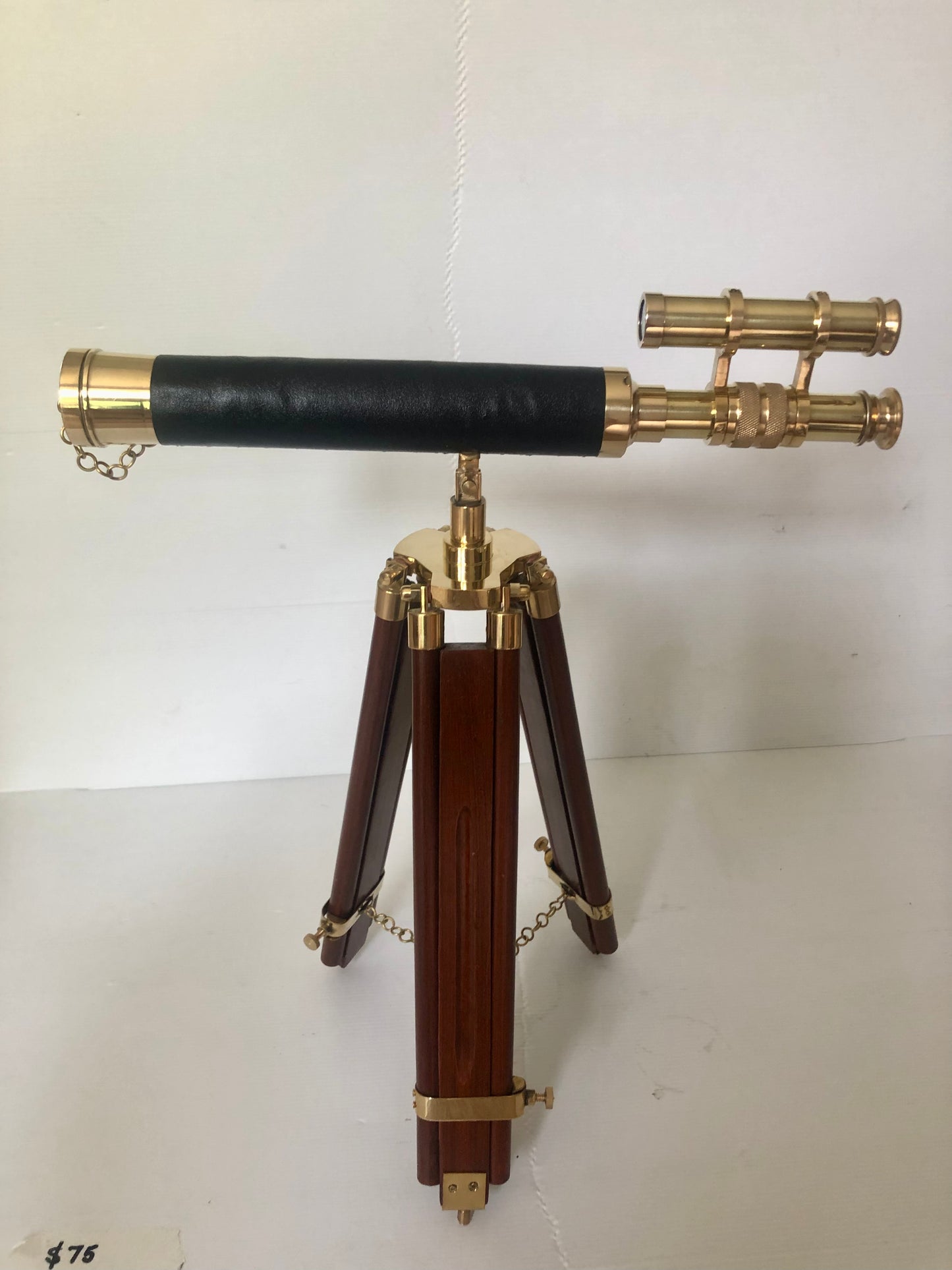 Nautical Telescope 18 "solid brass on wooden tripod