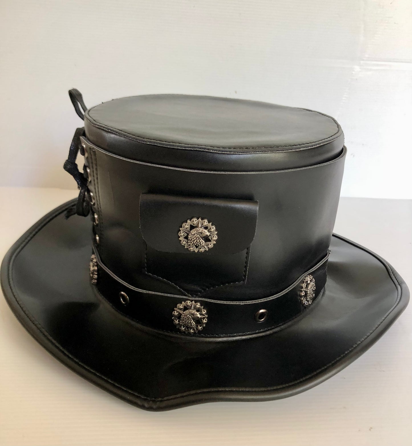 Steampunk Leather Hat (Item #15BK)