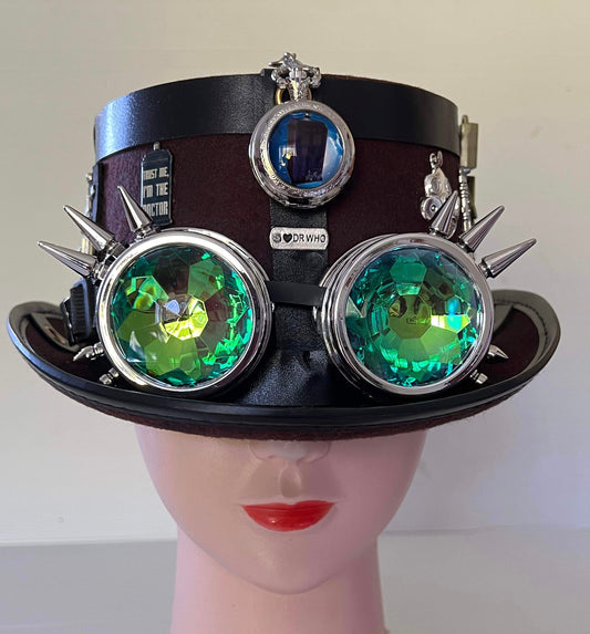 Steampunk Style Hat (Dr Who Theme) with Goggles (Item #417)