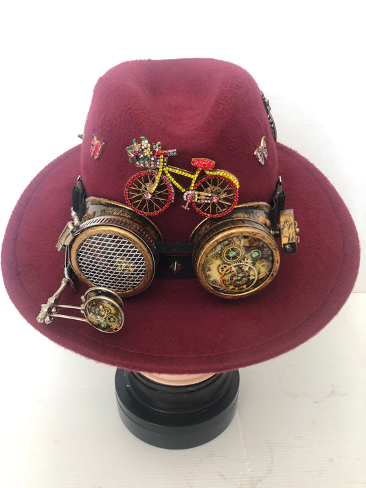 Steampunk Style Hat with Goggles (Item #378)