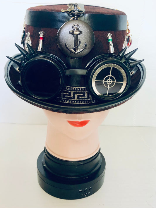 Steampunk Style Hat with Goggles (Item #390)