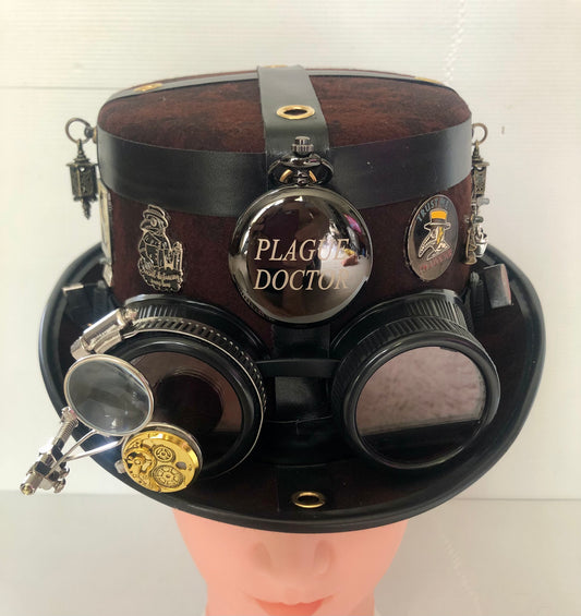Steampunk Style Hat (Plague Doctor Theme) with Goggles (Item # 423)