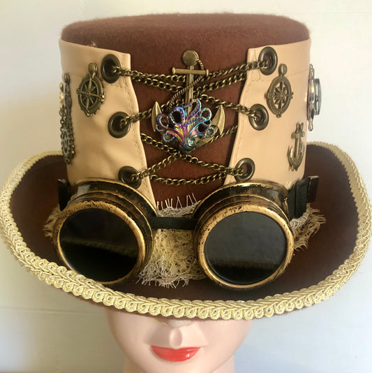 Steampunk Hat with Goggles (Item # 415)