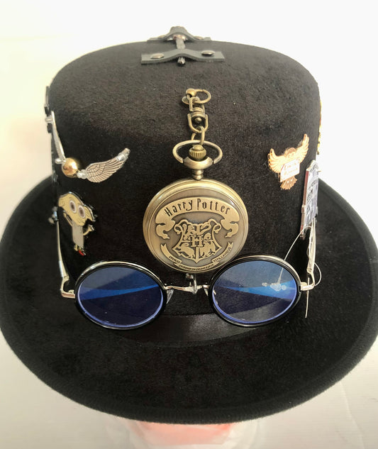 Steampunk Style (Harry Potter Theme) Hat with Goggles (Item # 588)