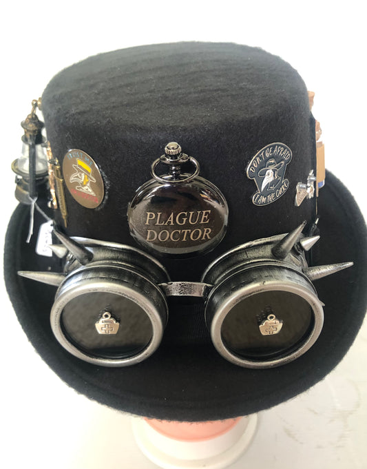Steampunk Style Hat (Plague Doctor Theme) with Goggles (Item #425)