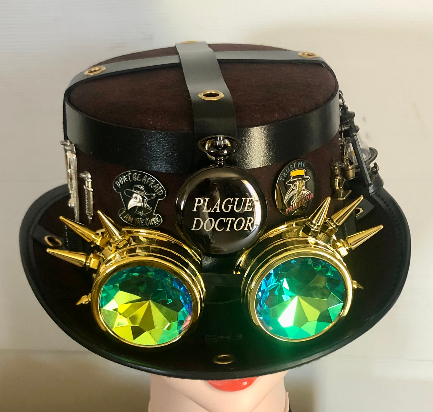 Steampunk Style Hat (Plaque Dr Theme) with Goggles (Item #410)
