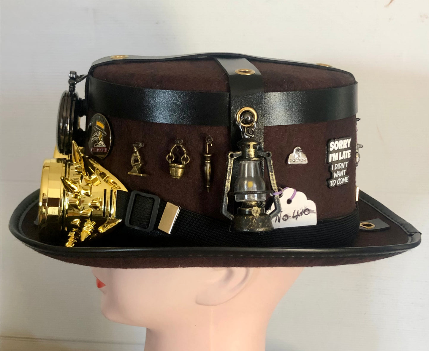 Steampunk Style Hat (Plaque Dr Theme) with Goggles (Item #410)