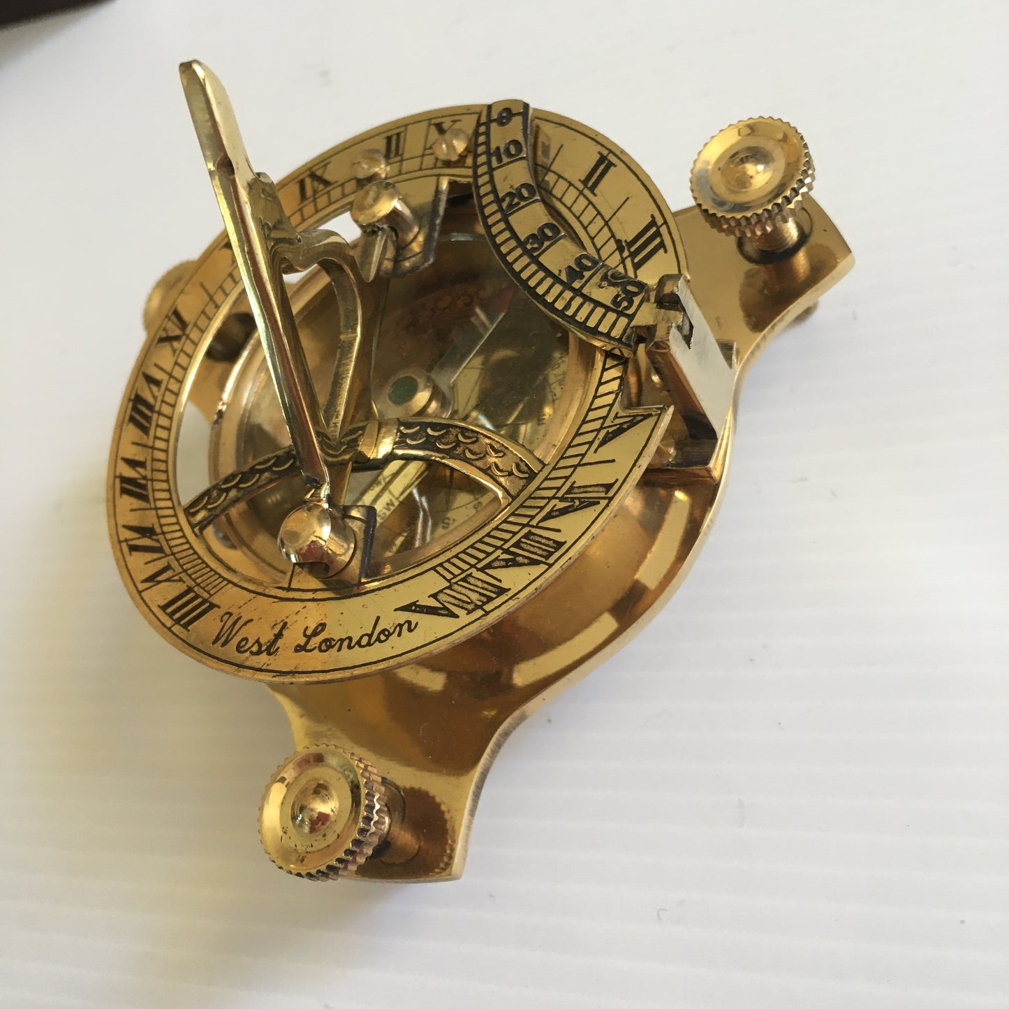 Solid Brass Sundial Compass 3inch