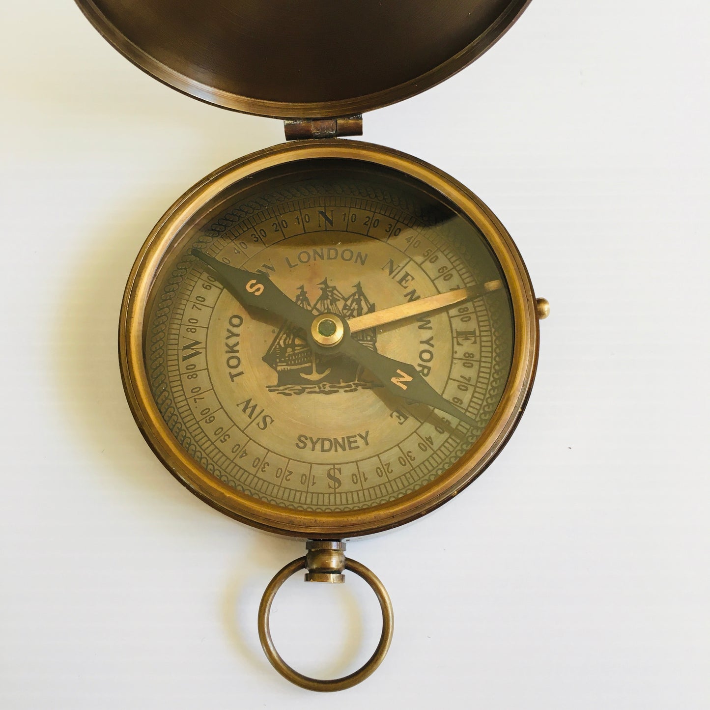 Nautical Compass  3 " solid brass  As made for Royal Navy 1917