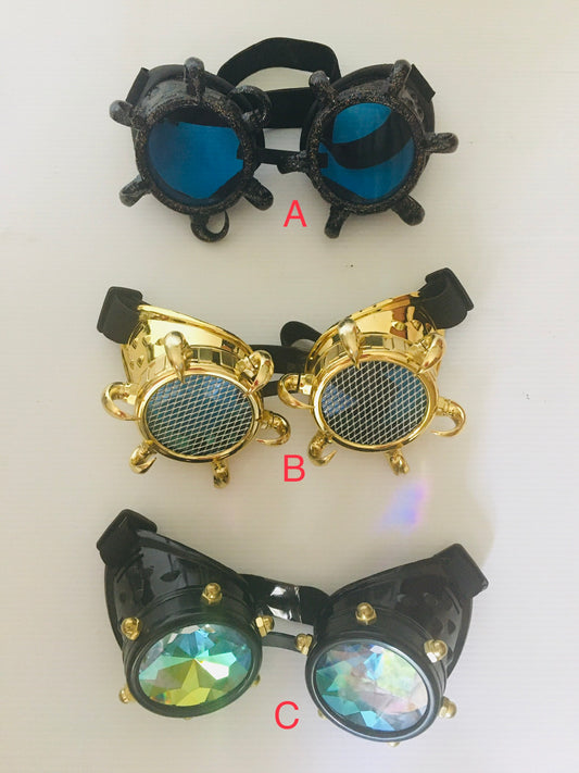 Steampunk goggles ($25 each)