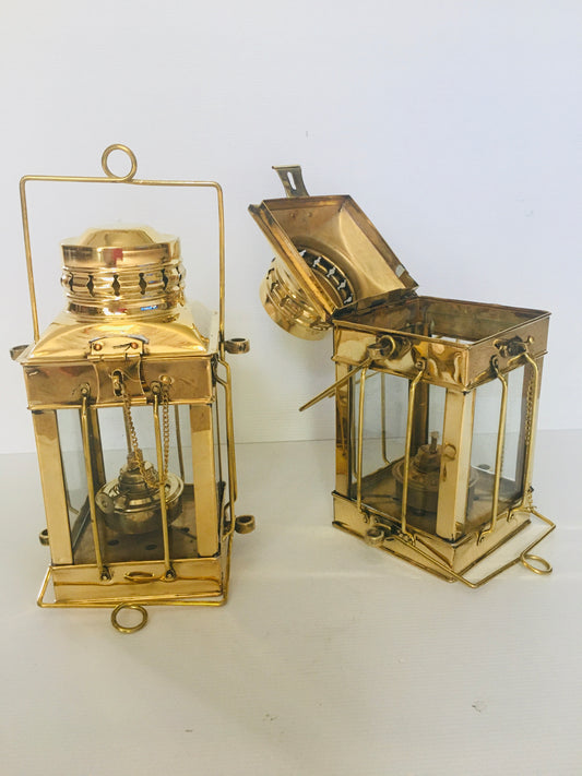 Shiny Solid Brass 11” Lantern