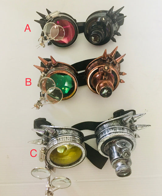 Steampunk goggles ($30 each)
