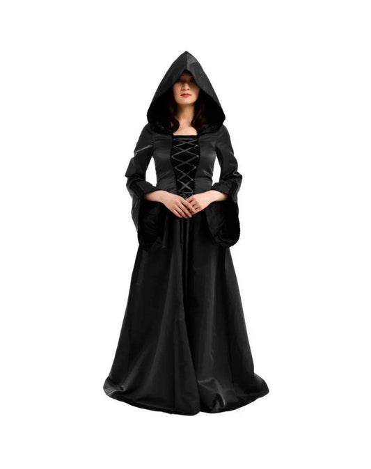Women cosplay fancy hooded long dress