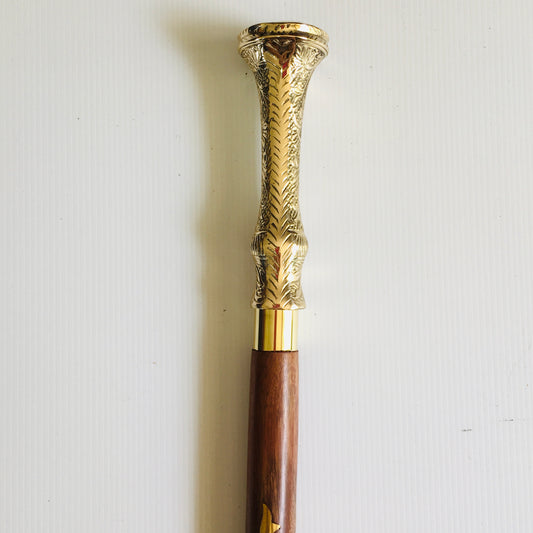 Walking Stick Black Turned wood with Silver Skull Handle