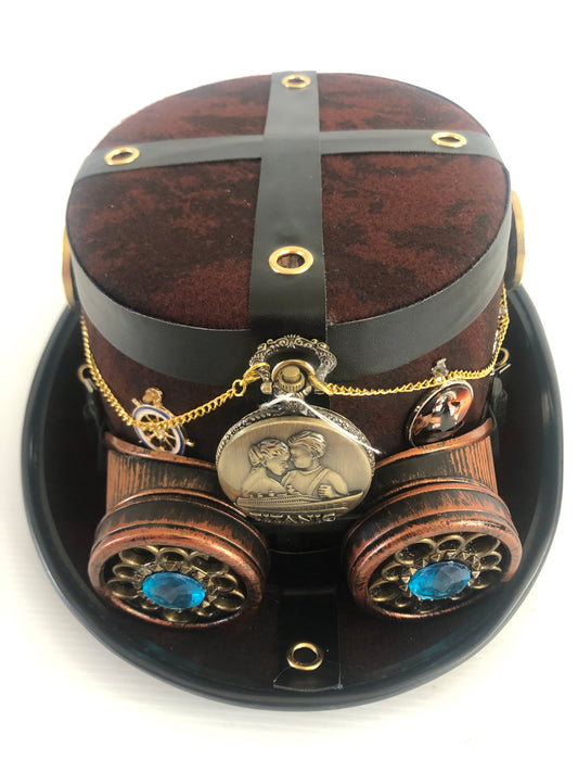 Steampunk Style Hat with Goggles (Item#311)