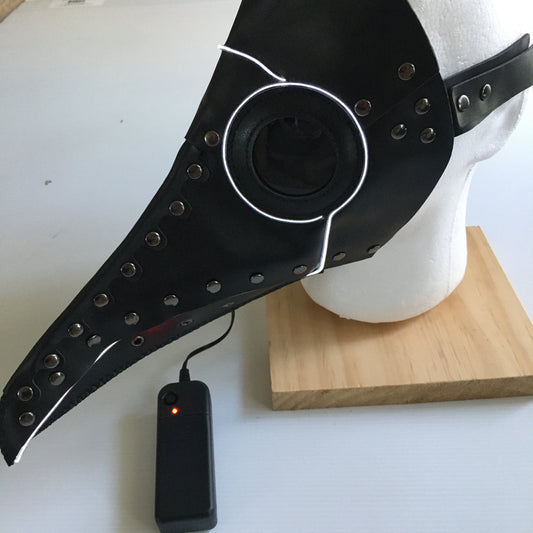 Plague Doctor face mask with eel light