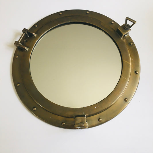 Aluminum Porthole Mirror 20 " in Bronze color