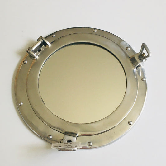 Aluminum Porthole Mirror 17 " in Silver color