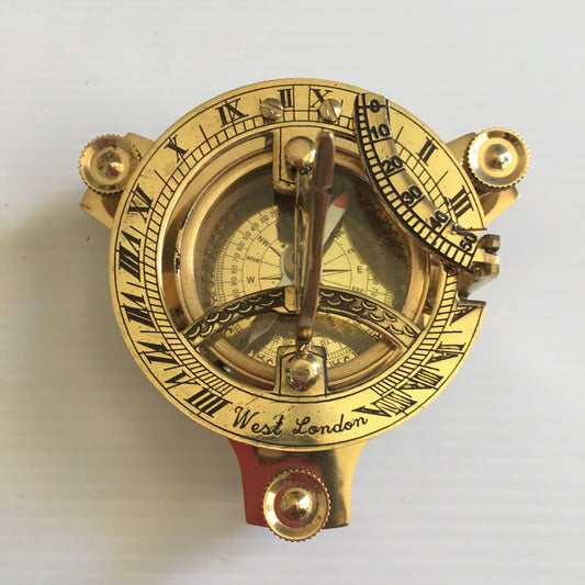 Solid Brass Sundial Compass 3inch